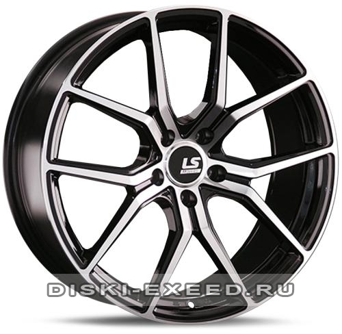 Диск LS Wheels FlowForming RC47 черный с полировкой
