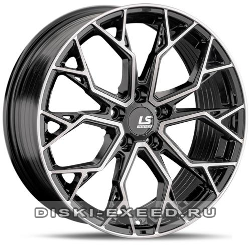 Диск LS Wheels FlowForming RC61 черный с полировкой